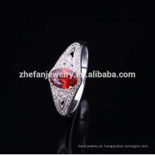 2018 anel de prata da moda com pedra opala